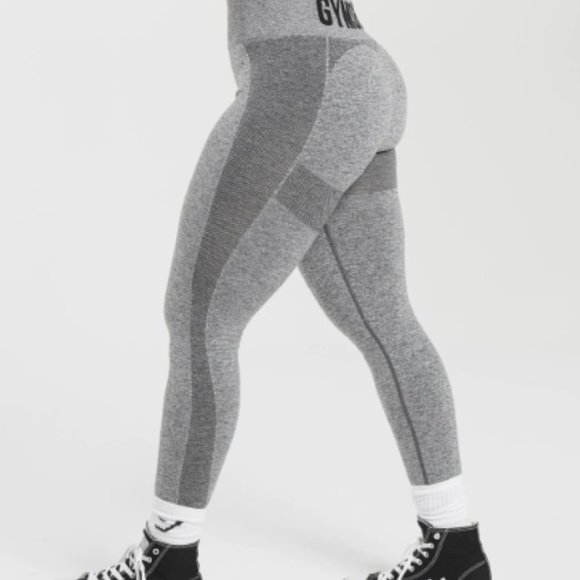 Gymshark Flex High Waisted Leggings | Grey Blue XS - Picture 2 of 10
